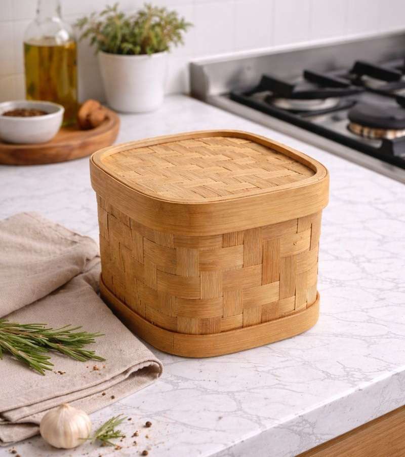 Bamboo Storage Box - Square — Shop online | Slow Livin — view 2
